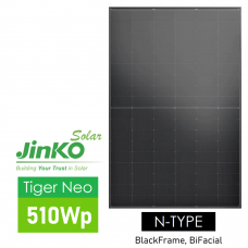 Panou fotovoltaic 510 Wp monocristalin Jinko Solar, JKM510N-54HL4M-BDV (BlackFrame) (N-TYPE) (BiFacial)