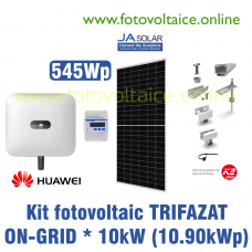 Kit fotovoltaic trifazat ON-GRID 10.90kWp (HUAWEI, JA-Solar 545Wp, K2 Systems)