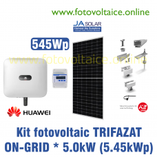 Kit fotovoltaic trifazat ON-GRID 5.45kWp (HUAWEI, JA-Solar 545Wp, K2 Systems)