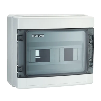 Cofret electric / tablou electric neechipat, plastic, model HA-12WAY, 12 module, etans (IP65)