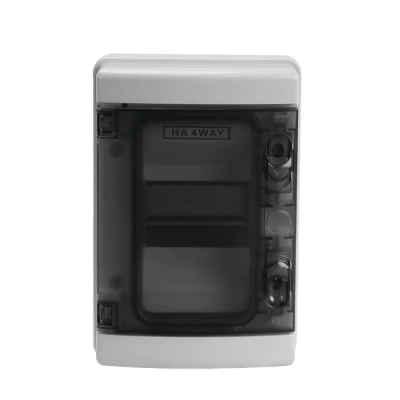 Cofret electric / tablou electric neechipat, plastic, model HA-4WAY, 4 module, etans (IP65) Cofret electric / tablou electric neechipat, plastic, model HA-4WAY, 4 module, etans (IP65)