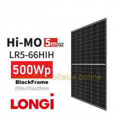 Panou fotovoltaic 500 Wp monocristalin LONGi Solar, LR5-66HIH-500M (BlackFrame)