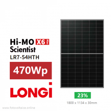 Panou fotovoltaic 470 Wp monocristalin LONGi Solar, LR7-54HTH-470M (HiMoX6 MAX Scientist) (BlackFrame)