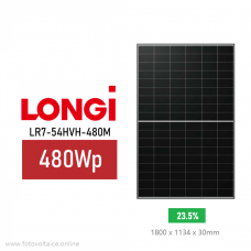 Panou fotovoltaic 480 Wp monocristalin LONGi Solar, LR7-54HVH-480M (BlackFrame)