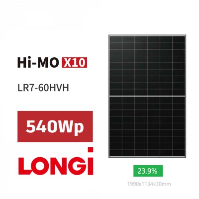 Panou fotovoltaic 540 Wp monocristalin LONGi Solar, LR7-60HVH-540M (HiMO X10) (BlackFrame)